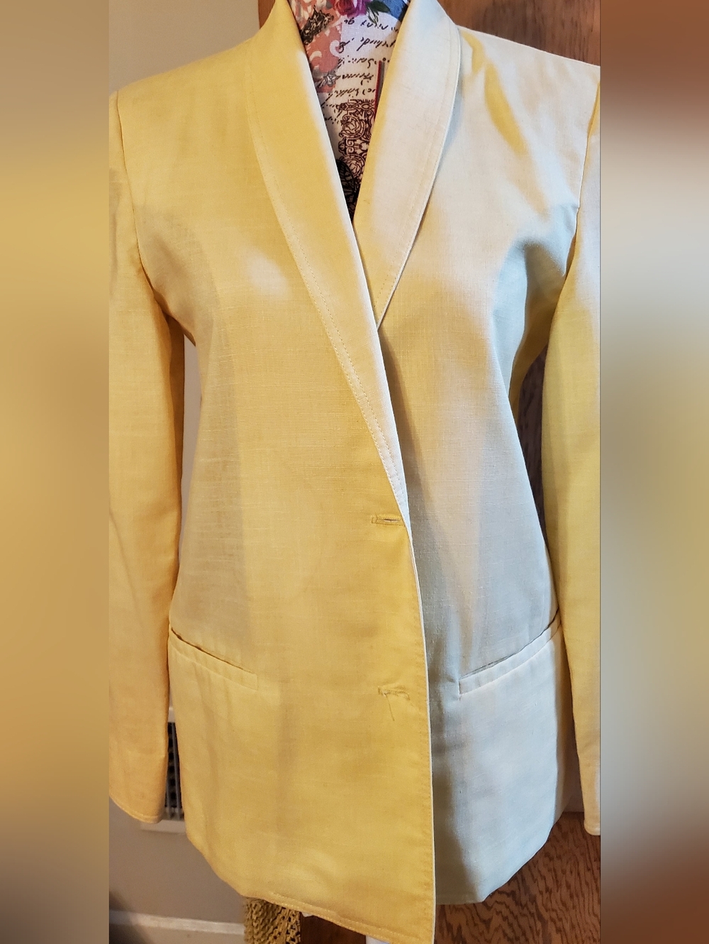 Light Yellow Linen Blazer by Cacharel